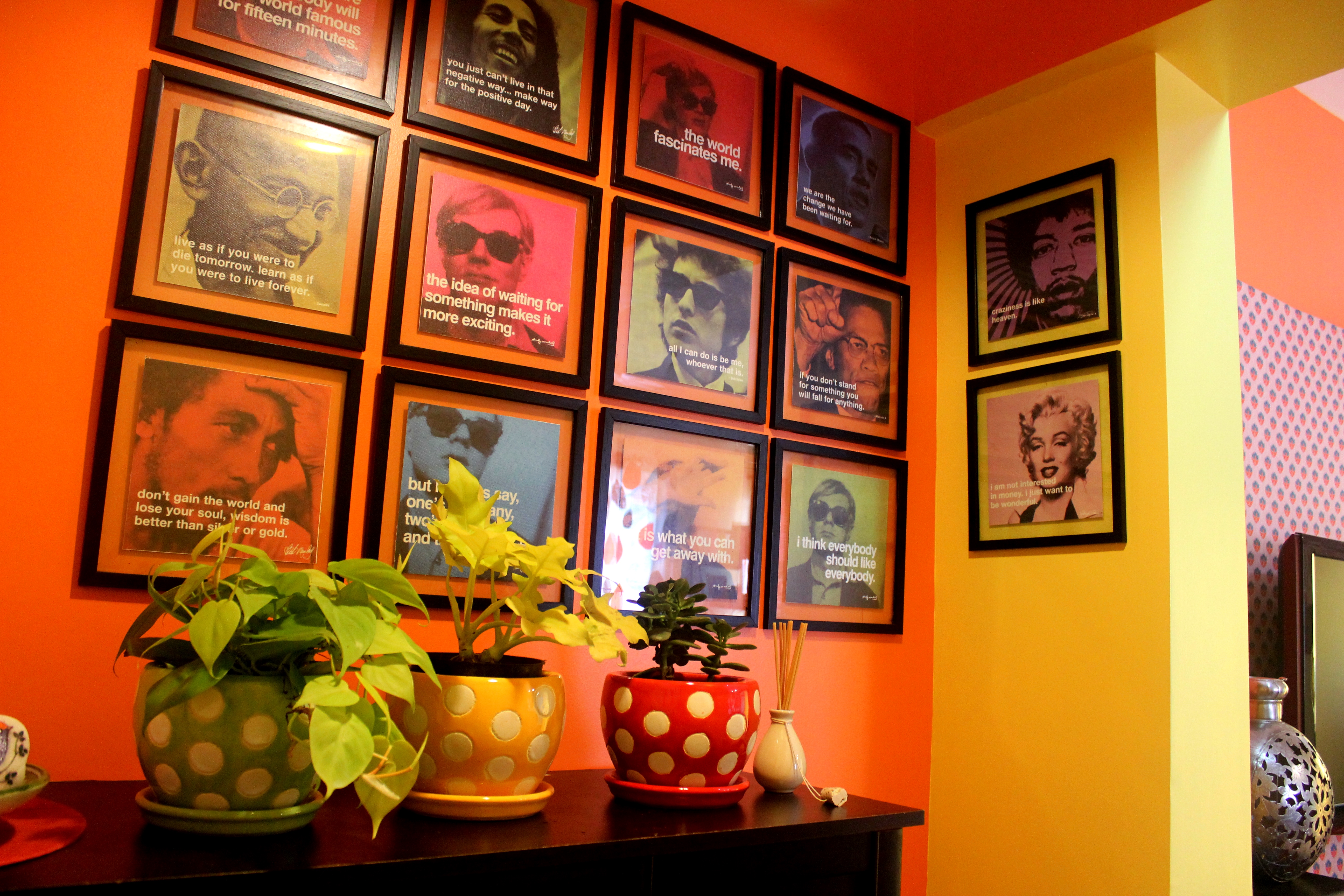 entryway wall decor | Color and dramatic at Bembem's Pune Home