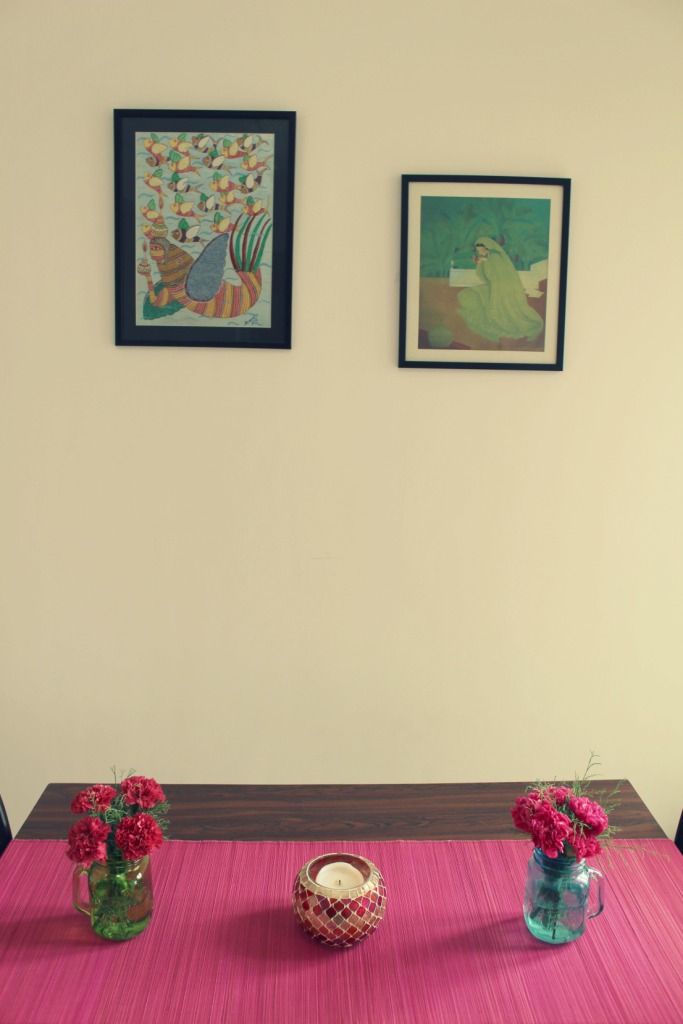 Dining room wall decor | Namratha Jagadish's Colour Infused Home Tour