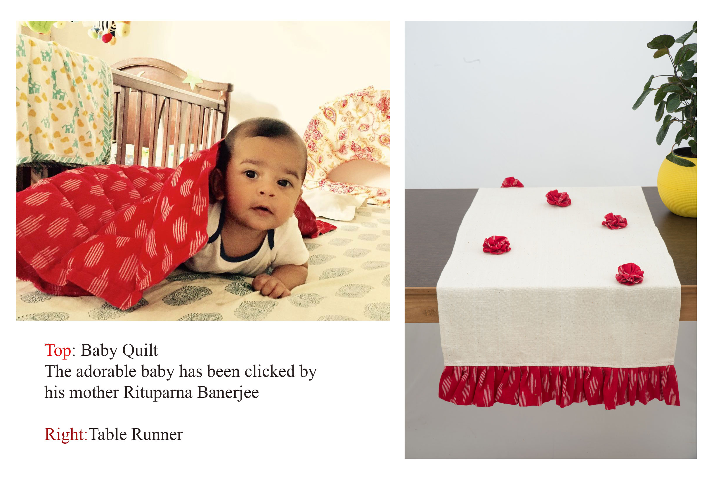 Baby quilts and table runners from TUNI