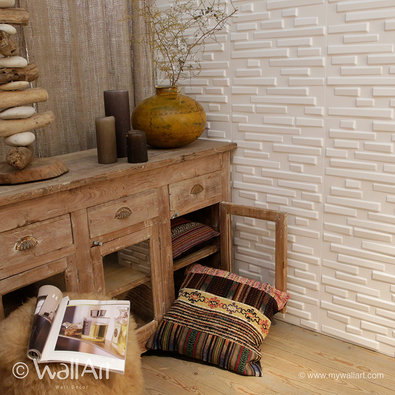Sustainable Wall Decor | WallArt's 3D Eco-friendly wall panels made from the fibrous remains of sugarcane (also called bagasse)