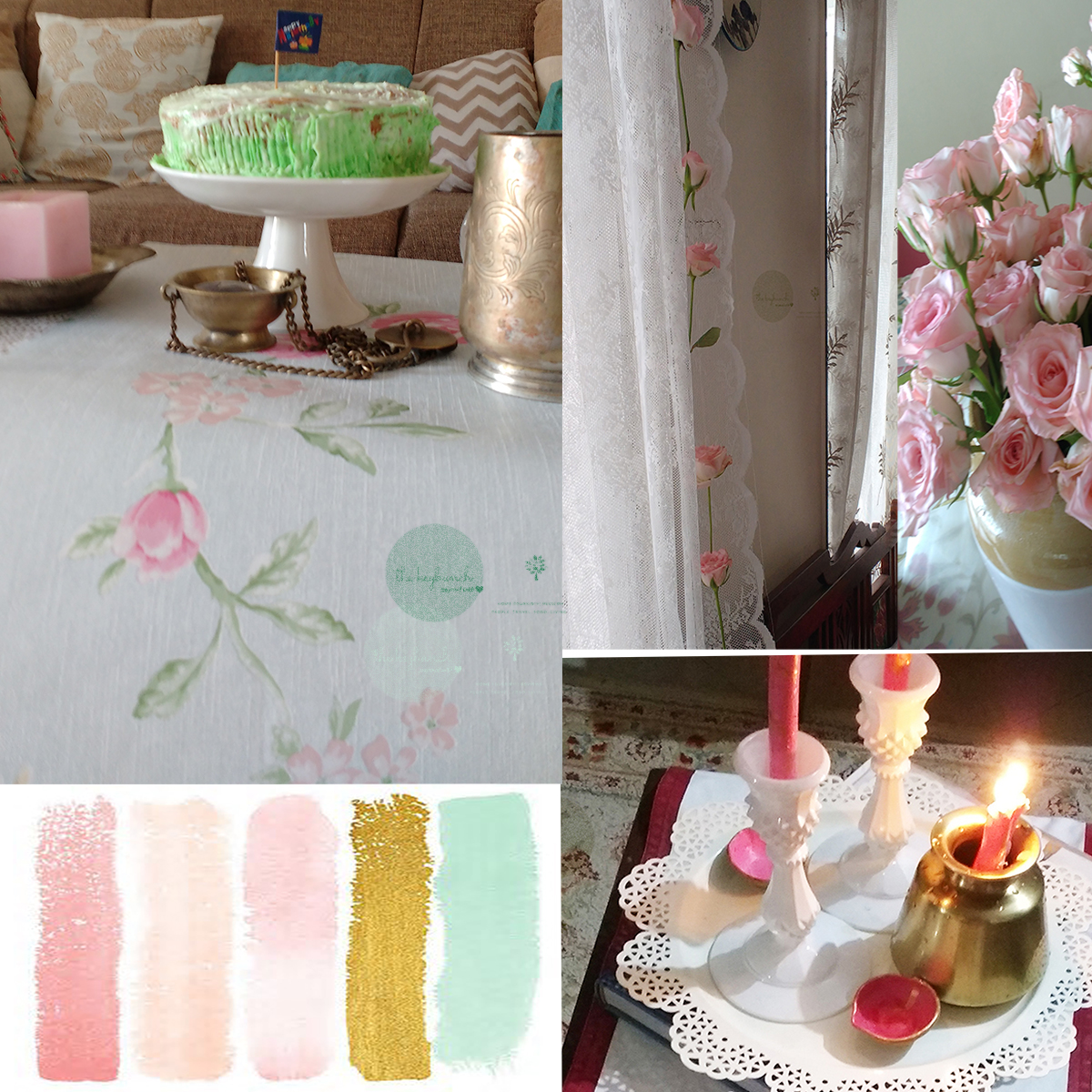 Refreshing new diwali palette: Muted pink and gold