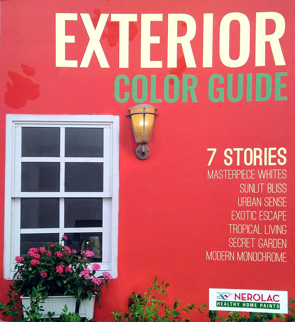 the Nerolac Healthy Home Paint color guides for Exteriors