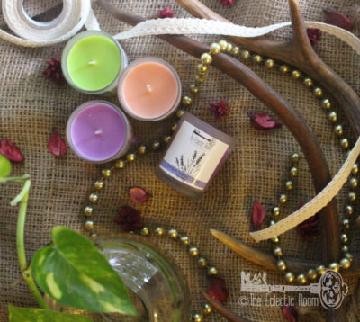 a set of Frosted Glass Votive candles