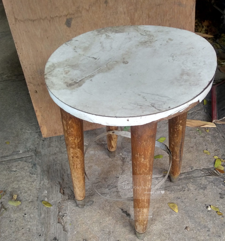 before makeover stool