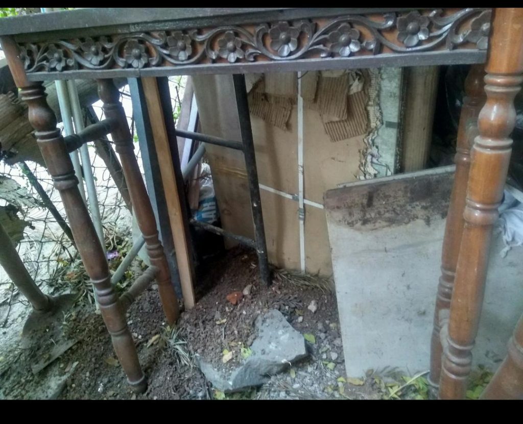 before makeover console table