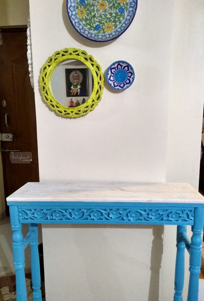 after makeover console table