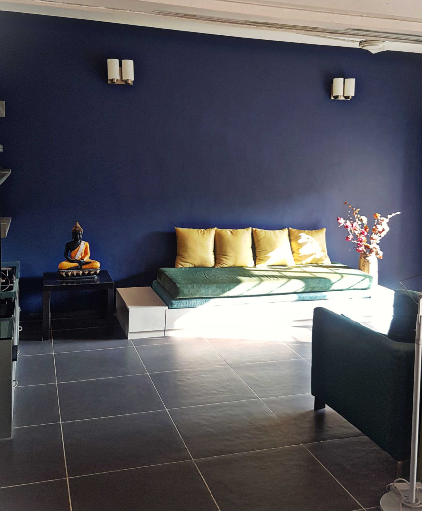 The beautiful wall colours and furniture was "Very tasteful, and very subtle!" | 'Fiesty at Fifty' Author Sudha Menon's Pune home