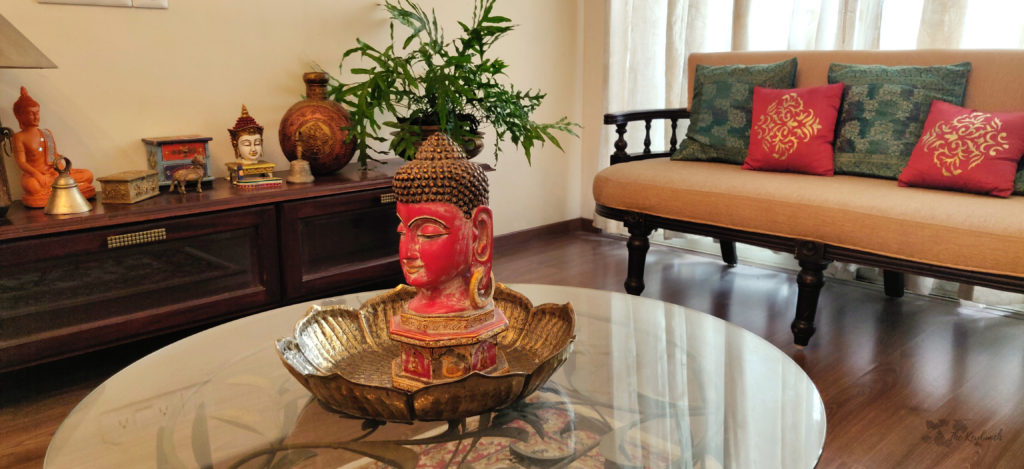 Jayashree Rajan's garden apartment tour on The Keybunch: living room