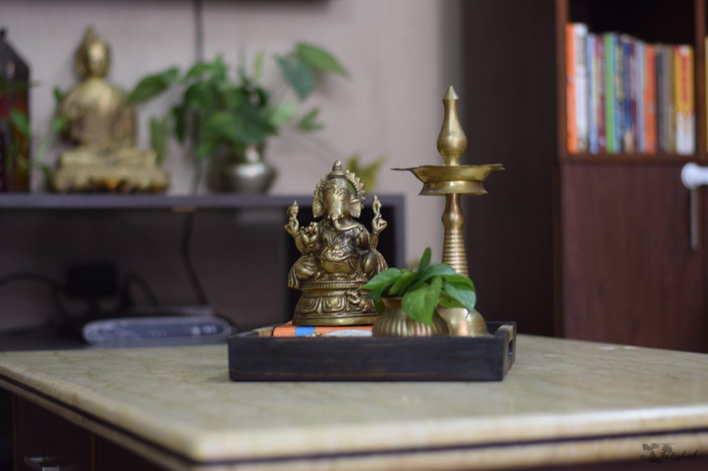 Home decor Tour by Ankita and Sitanshu’s in Lucknow - brass collection in every corners of the home