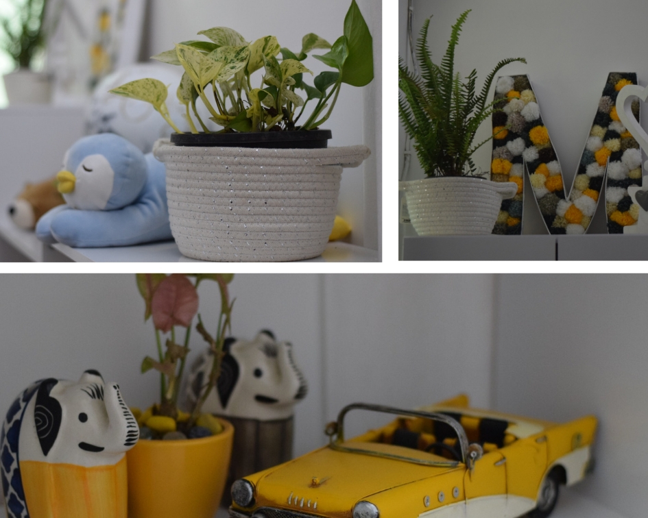Home decor Tour by Ankita and Sitanshu’s in Lucknow - Cute little vignettes in yellow and blue