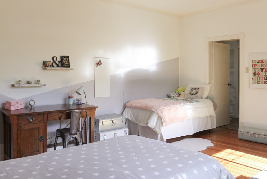 Home Tour with Kaho of Chuzai Living - the beautiful white kid bedroom filled with study desk, trunk and many more