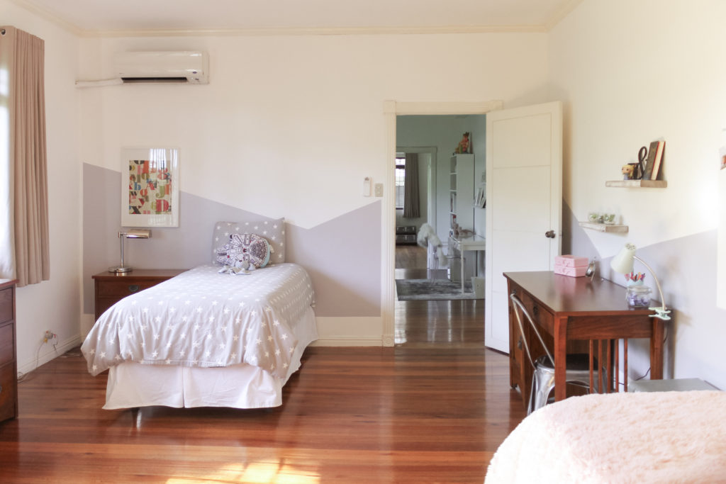 Home Tour with Kaho of Chuzai Living - the white kid bedroom filled with wall frame and study desk