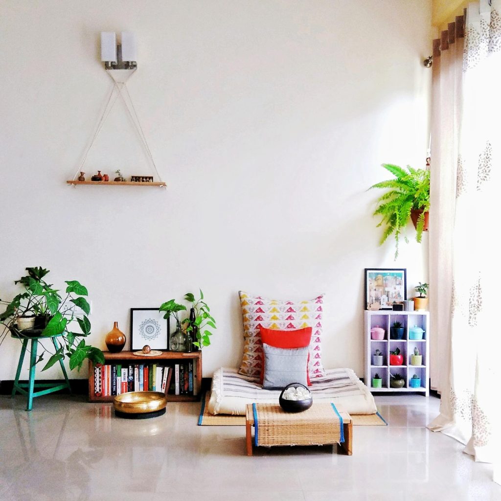 "Jayati and Manali share their home tour as the science home décor - A study room decorated with book shelf, green plants, frames and vintages