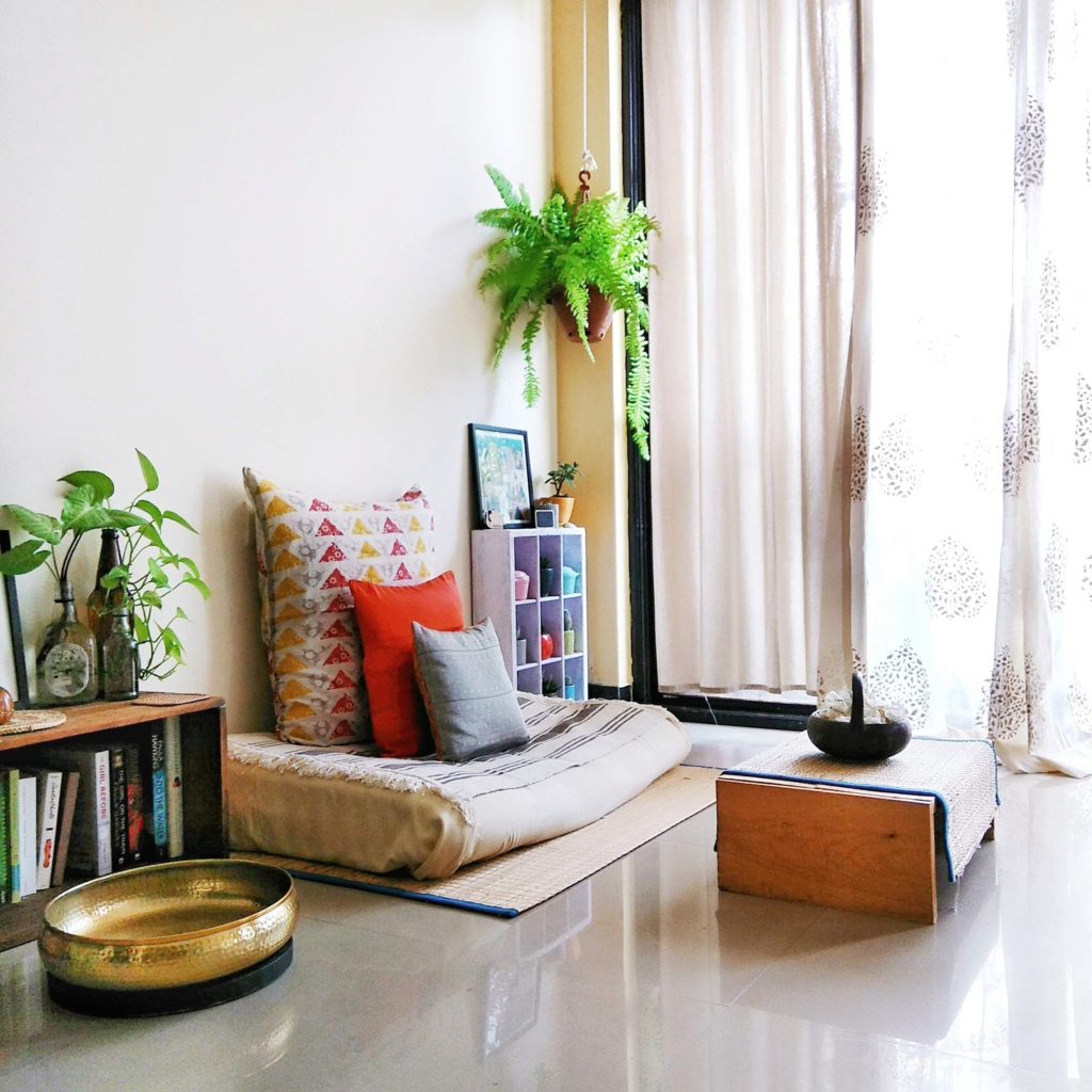 "Jayati and Manali share their home tour as the science home décor - A study room decorated with book shelf, green plants, frames and vintages