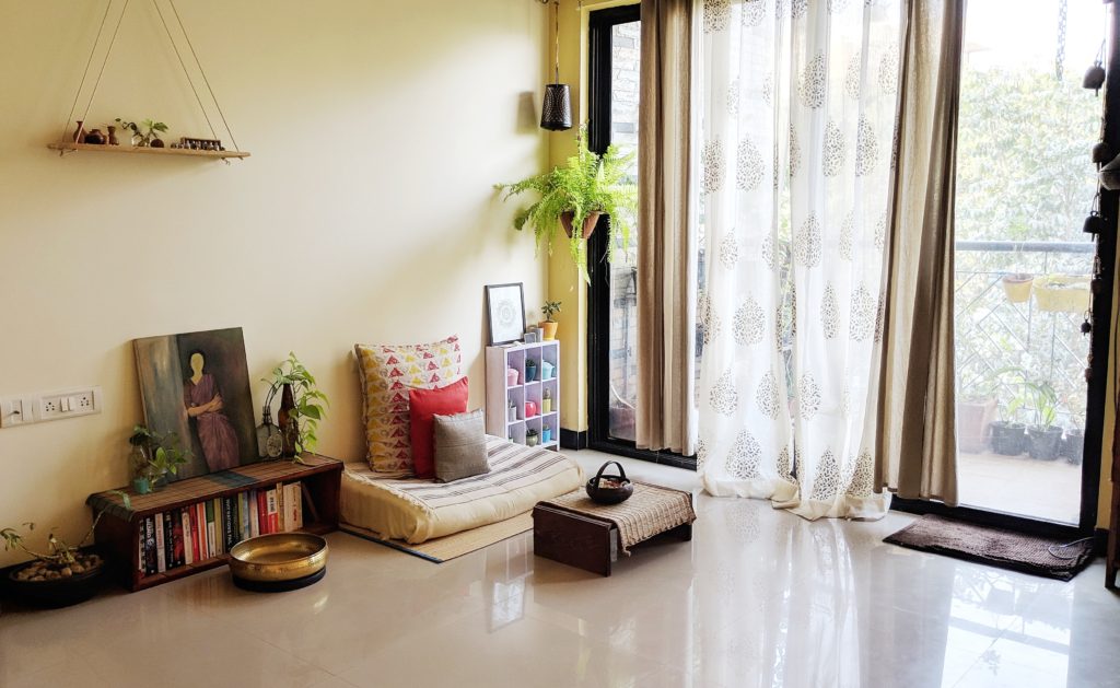 "Jayati and Manali share their home tour as the science home décor - A study room decorated with book shelf, green plants, frames and vintages