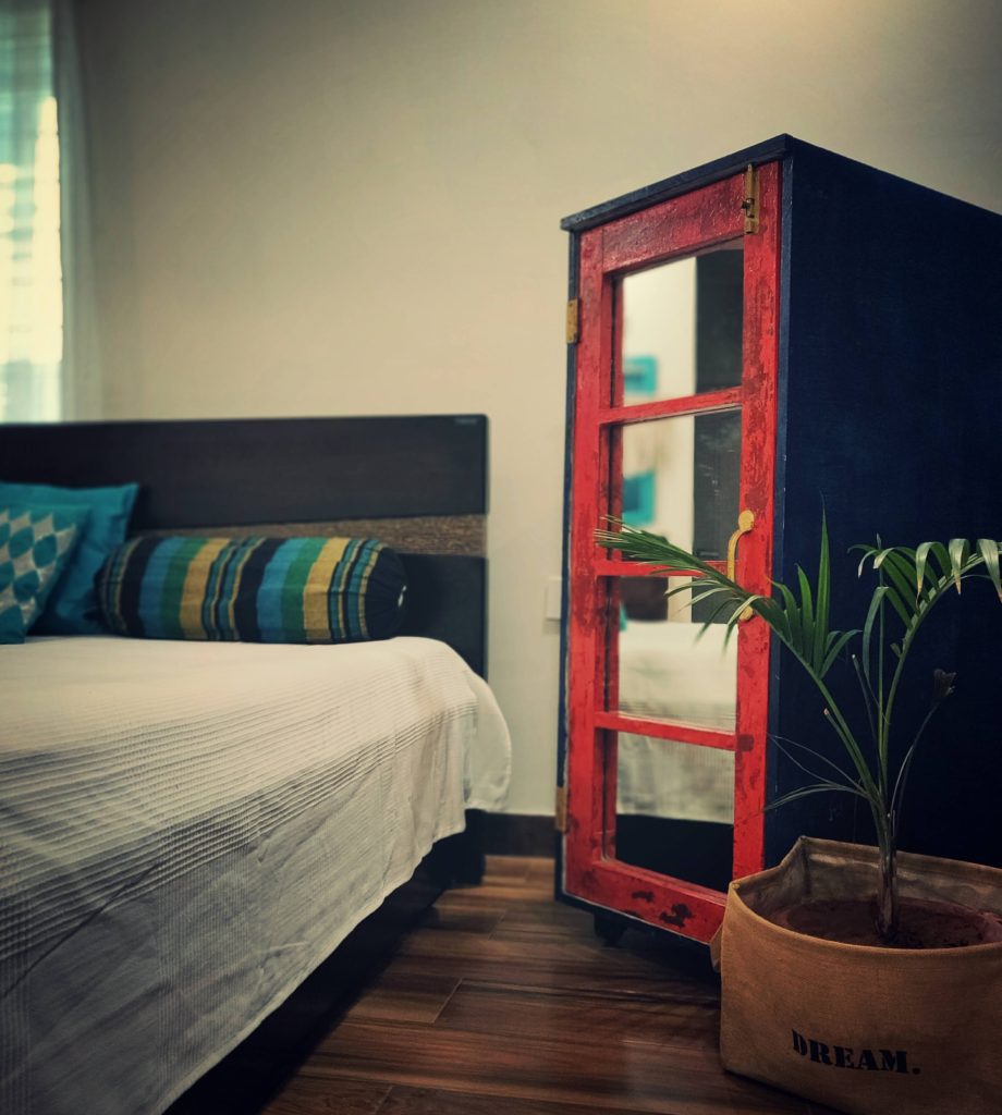 Home style Tour with Rajni in Hyderabad: DIY cabinet at the bedroom