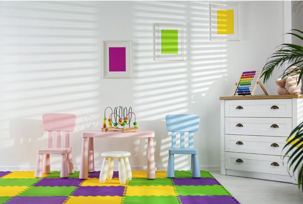 a safe space for indoor play for toddlers