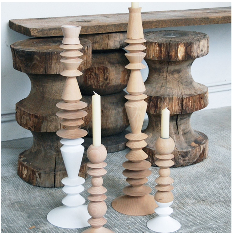 Beech wood Candlesticks in a modern vintage touch |decor goals 2020 for india