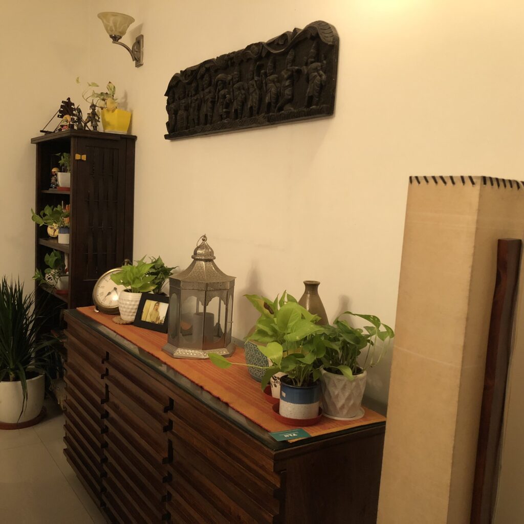 sideboard, Anuradha Singh home tour, thekeybunch