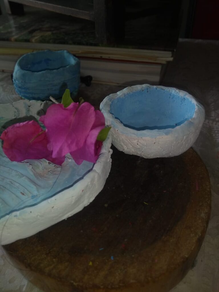 Clay Pinch Pots made by kid - DIY decor crafts