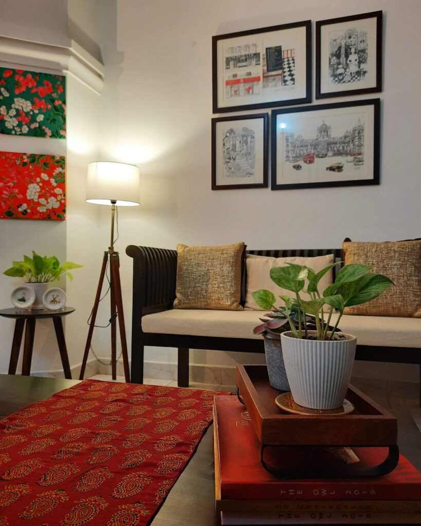 the pretty heart-centred living room | Upasana Talukdar home  tour | thekeybunch decor