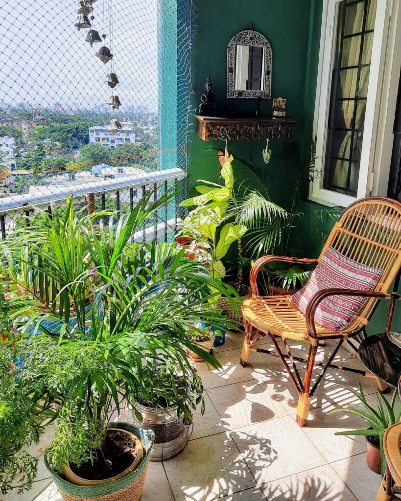 Green balcony garden | Upasana Talukdar home tour | thekeybunch decor