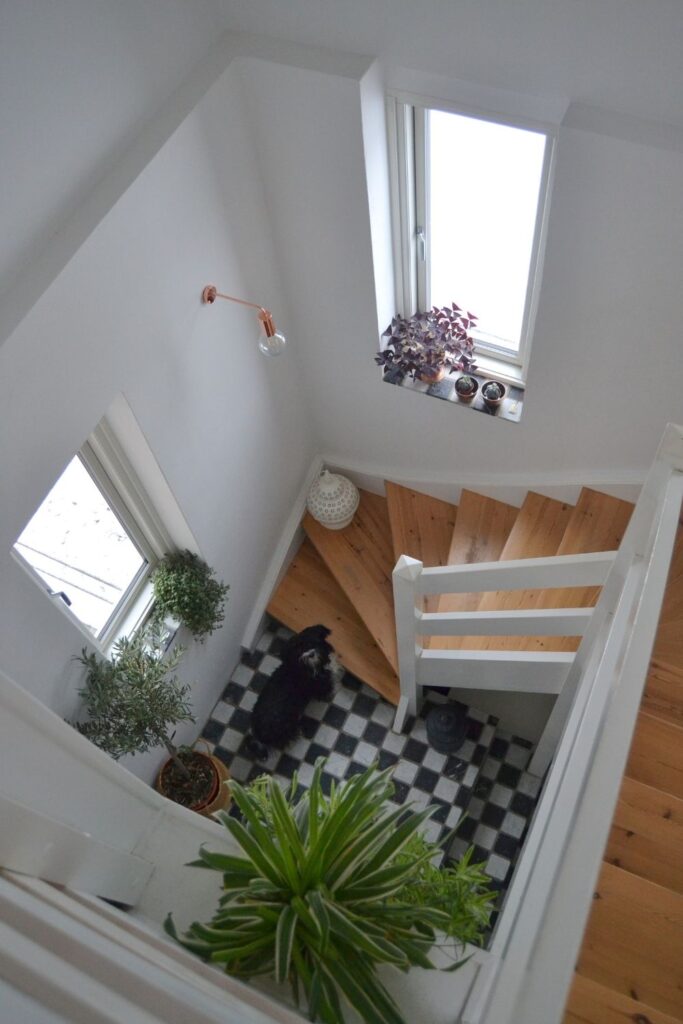 Top view of stairway | Naina's Scandi-Minimalist Home with Indian Accents