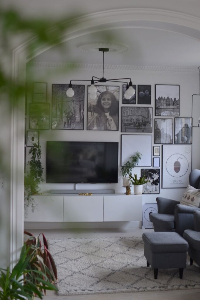 The black and white gallery wall | Naina's Scandi-Minimalist Home with Indian Accents
