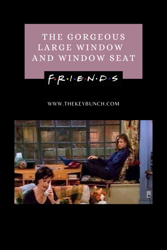 The giant windows and lovely window seat at Friends set | DECOR ELEMENTS FROM THE SET THAT ARE COOL EVEN TODAY | theKeybunch decor blog