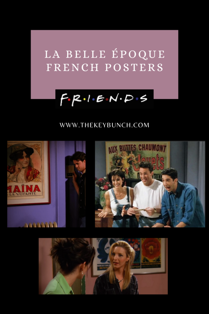 French posters in Friends set. They did lend some ponderous art to the set | DECOR ELEMENTS FROM THE SET THAT ARE COOL EVEN TODAY | theKeybunch decor blog