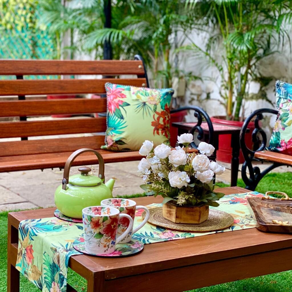 Villa Rashmi - A Heritage Gem in Mumbai | The pleasure of tea in the garden | TheKeybunch decor blog