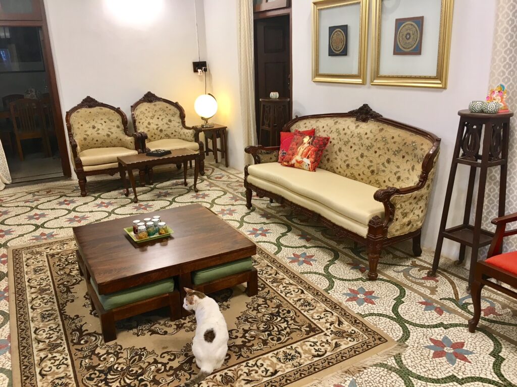 Villa Rashmi - A Heritage Gem in Mumbai | The private living area were the family inhabits | TheKeybunch decor blog