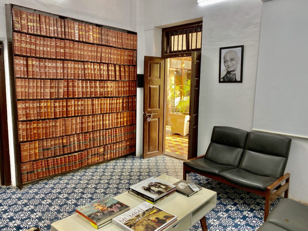 Villa Rashmi - A Heritage Gem in Mumbai | Vintage books at Villa Rashmi office | TheKeybunch decor blog