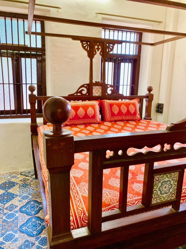 Villa Rashmi - A Heritage Gem in Mumbai | Bedroom decorated in south indian theme | TheKeybunch decor blog