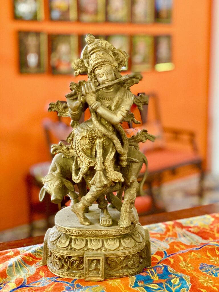 Villa Rashmi - A Heritage Gem in Mumbai | Antique brass hindu god | TheKeybunch decor blog