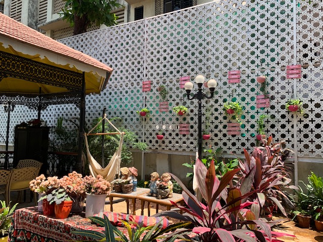 Villa Rashmi - A Heritage Gem in Mumbai | The beautiful plants at the backyard of the villa | TheKeybunch decor blog