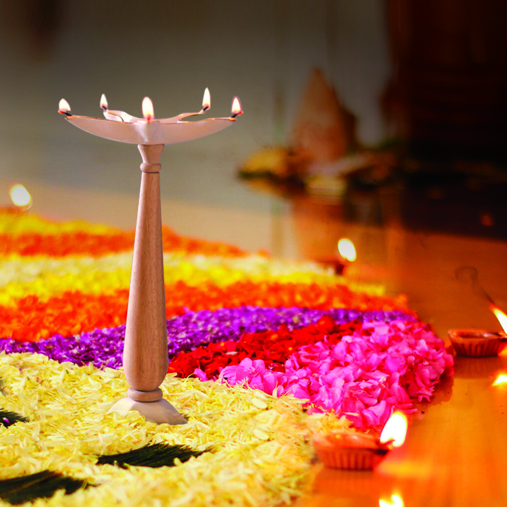 Diwali lighting options | Deepaloka the traditional oil lamp in porcelain and wood