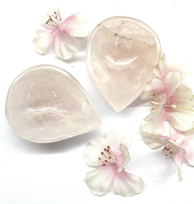 Diwali lighting options | Rose quartz crystal diyas for diwali decoration by Crystals by PC