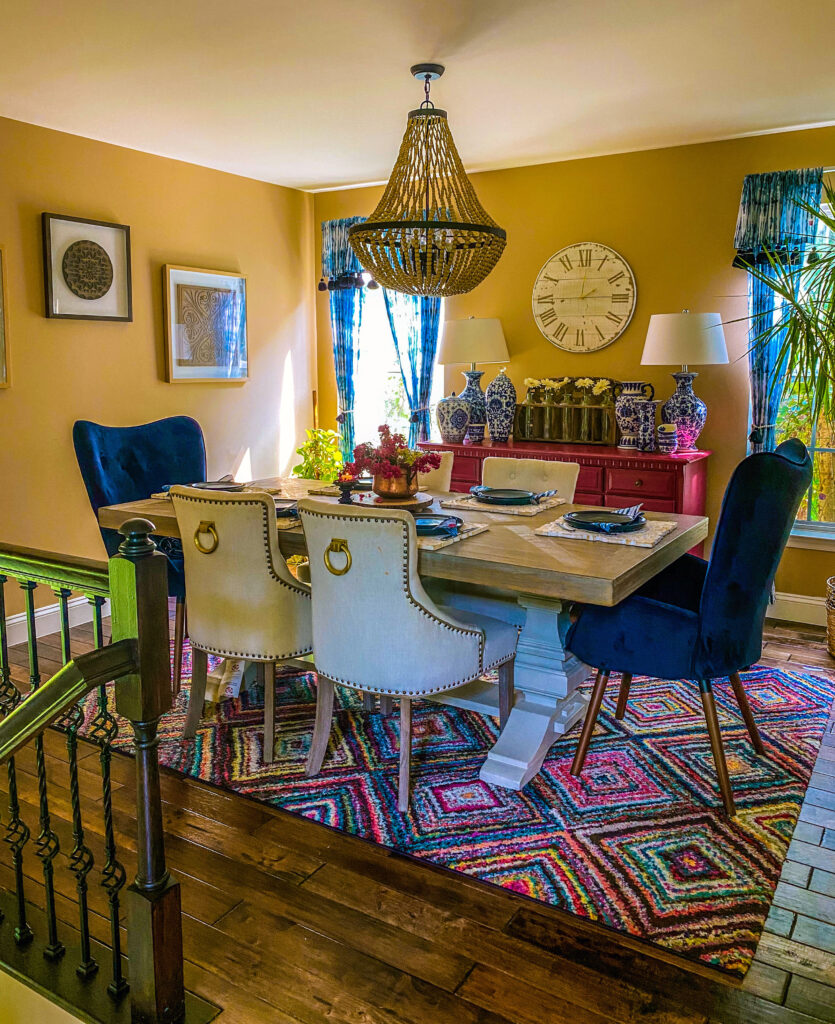 Chitra's Joy-Infused Boho Eclectic home | The colorful transformation of dining room