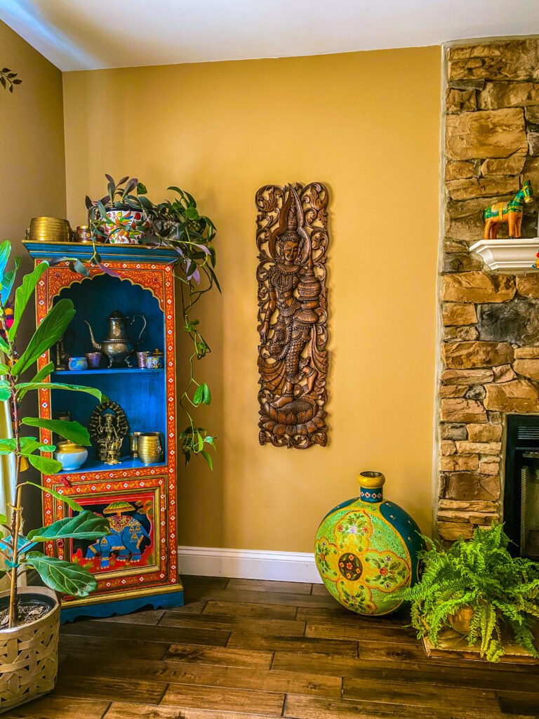 Chitra's Joy-Infused Boho Eclectic home | The bright and colourful corner