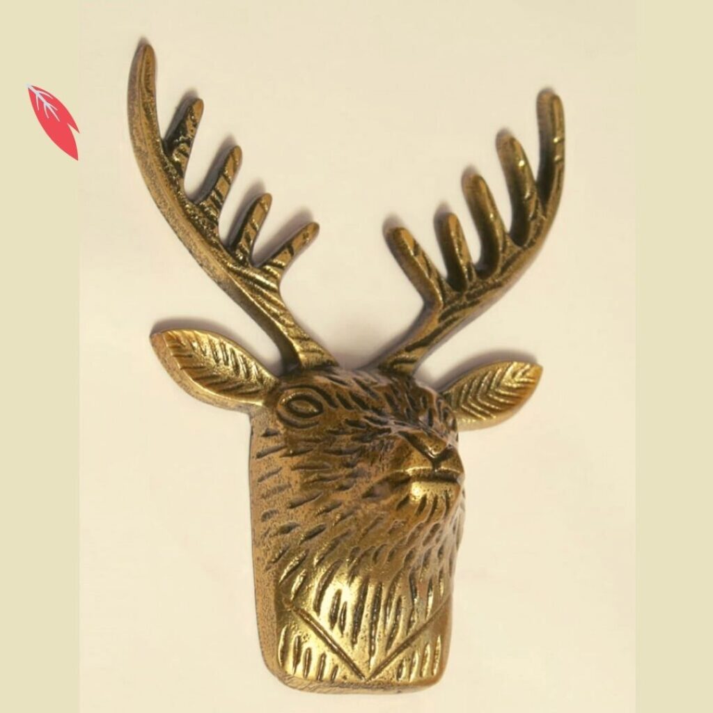 Christmas products from thekeybunch store | Brass reindeer Wall a beautiful Christmas wall hanging decor