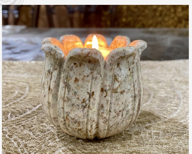 Spring decor and Products | Soapstone container, multipurpose for use as a diya, candle holder, pen stand or vase