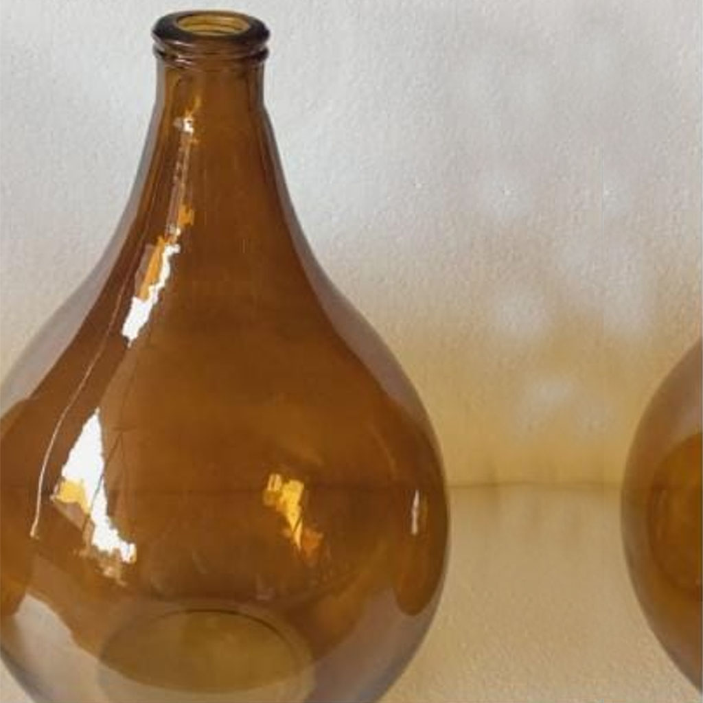 Demijohns in Indian Decor | Amber faux vintage demijohn from theKeybunch store