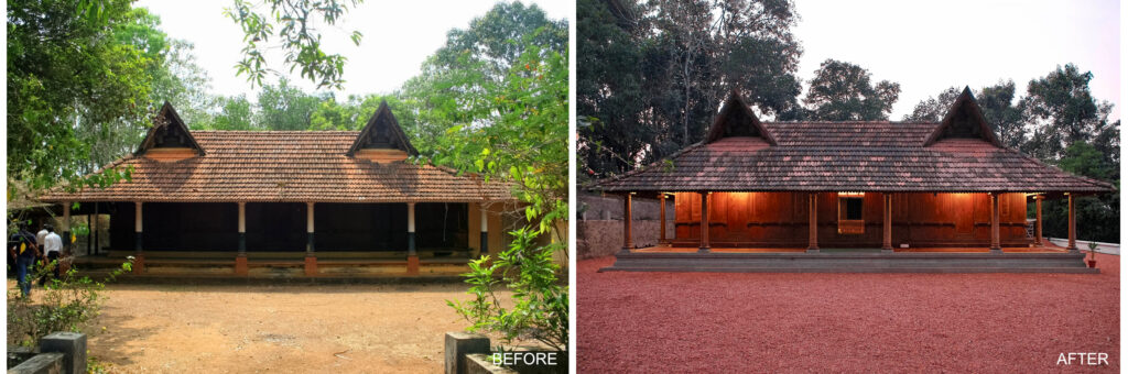 Old Traditional Kerala Home, Revived by Benny Kuriakose | Before and after of Panicker House a 100-year old traditional Kerala home