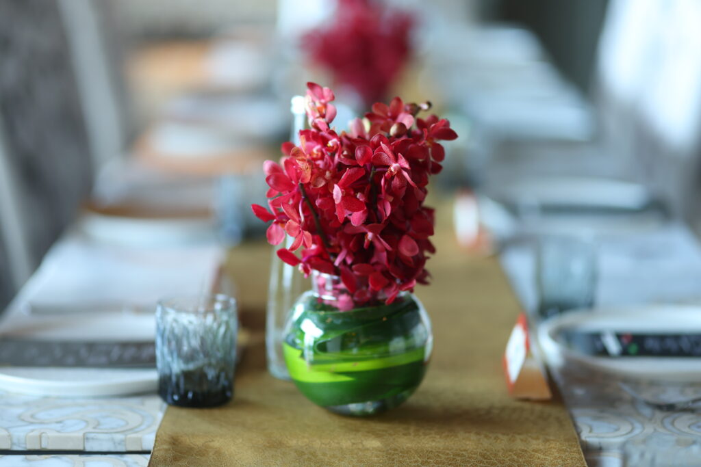 Ambiente's upcoming fair in Frankfurt, Germany | Gorgeous fresh flower table decor at the press event held at St. Regis, Mumbai