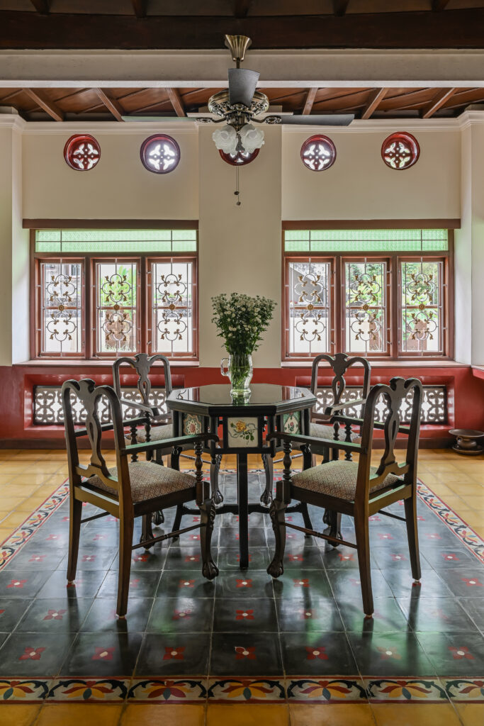 Raja’s Cottage - A traditional Mangalore home with a Chettinad Flavour | window detail antique furniture