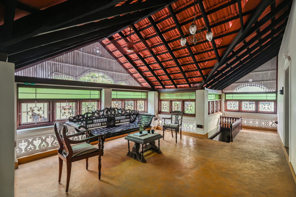 Raja’s Cottage - A traditional Mangalore home with a Chettinad Flavour | family room long shot