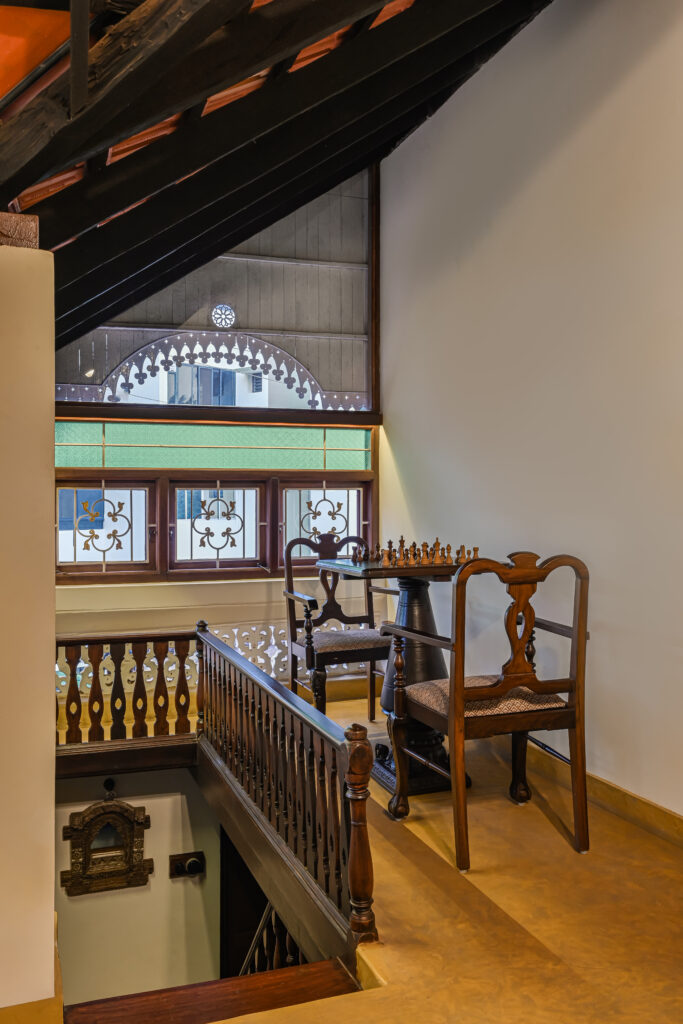 Raja’s Cottage - A traditional Mangalore home with a Chettinad Flavour | family room and chess table