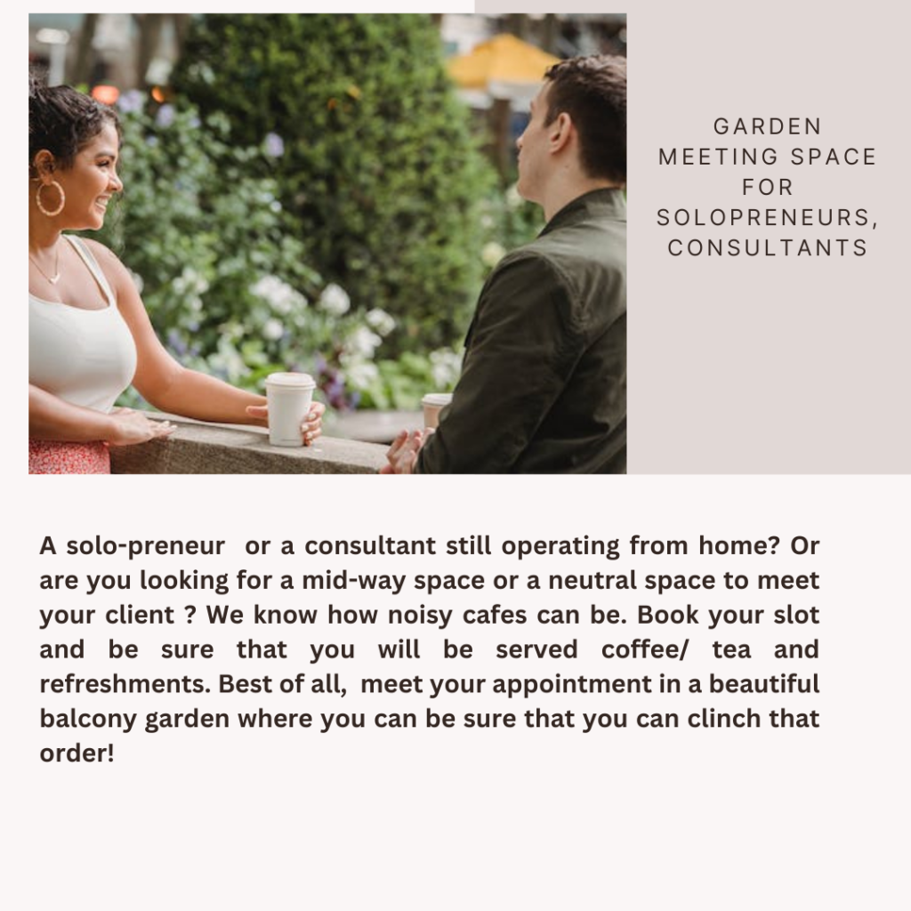 Multiuse space | Outdoor business meeting in a balcony garden