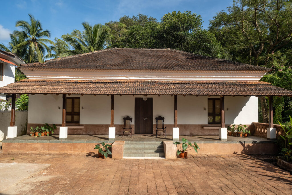 A restored heritage building home in Parra, Goa